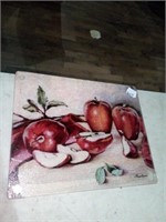 Glass- apple chopping board