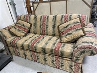 Three Seater Couch With Accent Pillows, 87x36x36 "