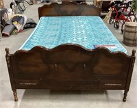 Full size bed frame w/ mattress & box spring