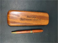 Florida National Guard Wood Pen & Case