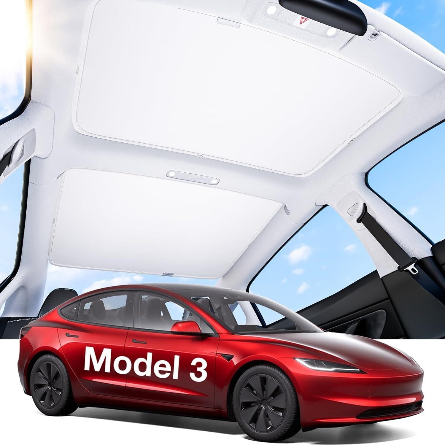 Tesla Model 3 Sunshade Roof No Gap & Never Sag