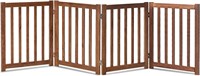 LZRS Hardwood Pet Gate  24 Height-4 Panel Oak