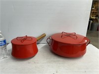 Dansk lot of two cooking pots both with lids