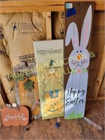 WOODEN SIGNS, HALLOWEEN, FALL, EASTER