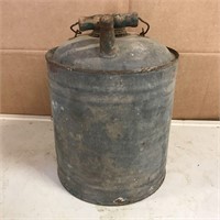 Vintage 2 Gallon Metal Fuel Can
