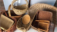 Large wicker basket assortment