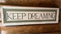 Keep Dreaming Hanging Wooden Picture