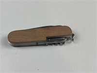 NEW 3-1/2 inch 13 function wood pocket knife