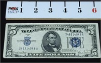 1934D Silver Certificate $5.00 Note (Normal Size)