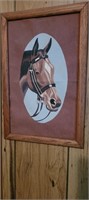 horse picture 11"x17", with deer plaque