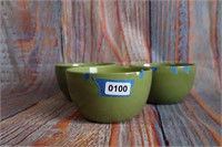 Tabletop Gallery Hand Crafted Green Set of 3 6"