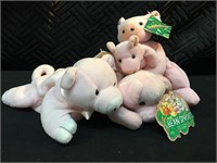 NEW BEAN SPROUTS Lot of 3 Stuffed Pigs