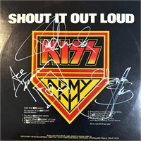 KISS Autographed Album Cover (Gene , Paul , Ace)