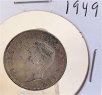 1949 Georgivs VI Canadian Silver Quarter