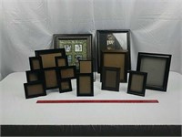 10 various dark colored frames