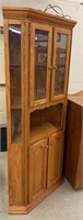 Modern Oak Corner Cupboard