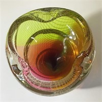 MURANO ART GLASS VASE MULTICOLOUR