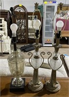 (G) Vintage Table Lamps 33” and 32 1/2”