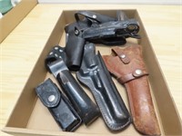 Leather holster lot.