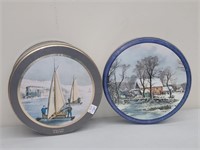 PAIR OF 10" COLLECTOR TINS