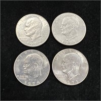 Lot of Four Eisenhower Dollars