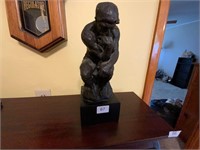 The Thinker Sculptured Statue 12"H Feels Metal