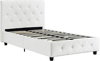 DHP Dakota Upholstered Faux Leather Platform Bed