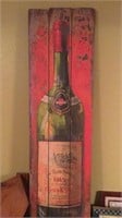 Large Wooden Plank Wine Bottle Wall Art