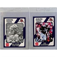 (2) Bo Jackson Auburn Football Cards