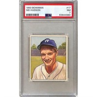 1950 Bowman Sid Hudson Psa 7