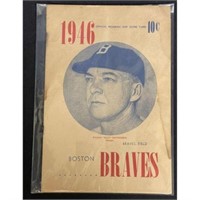 1945/1946 Boston Braves Programs Low Grade