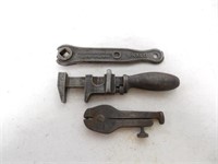lot of 3 wrenches, A Dudley bicycle spoke others