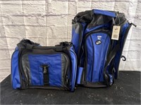 (2) American Tourister Blue Nylon Suitcases