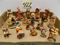 (17) Anri Wood Figurines