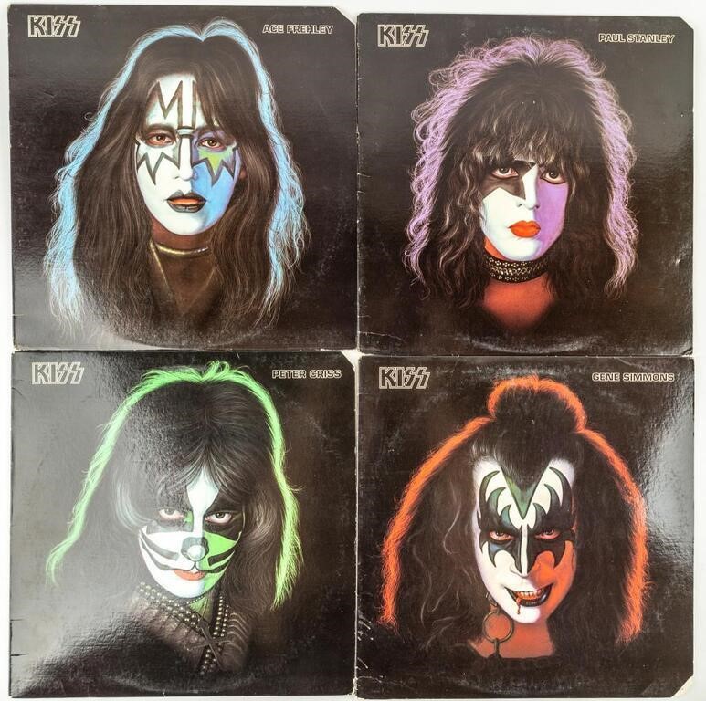 KISS Solo Four Album Set With Mural Inserts
