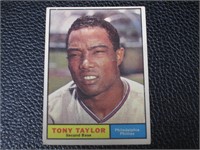 1961 TOPPS #411 TONY TAYLOR PHILLIES VINTAGE