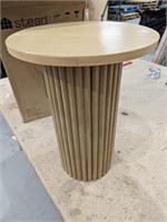 Round Fluted Accent Side Table - Drink Table - Liv