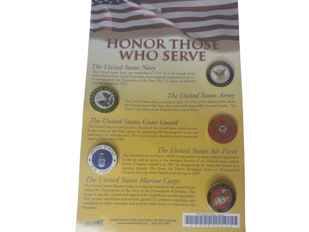 Honor Those Who Serve Military Collectible Pin Set