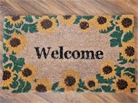 Front Porch Welcome Mat w/ Sunflowers