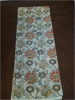 multi-colored table runner