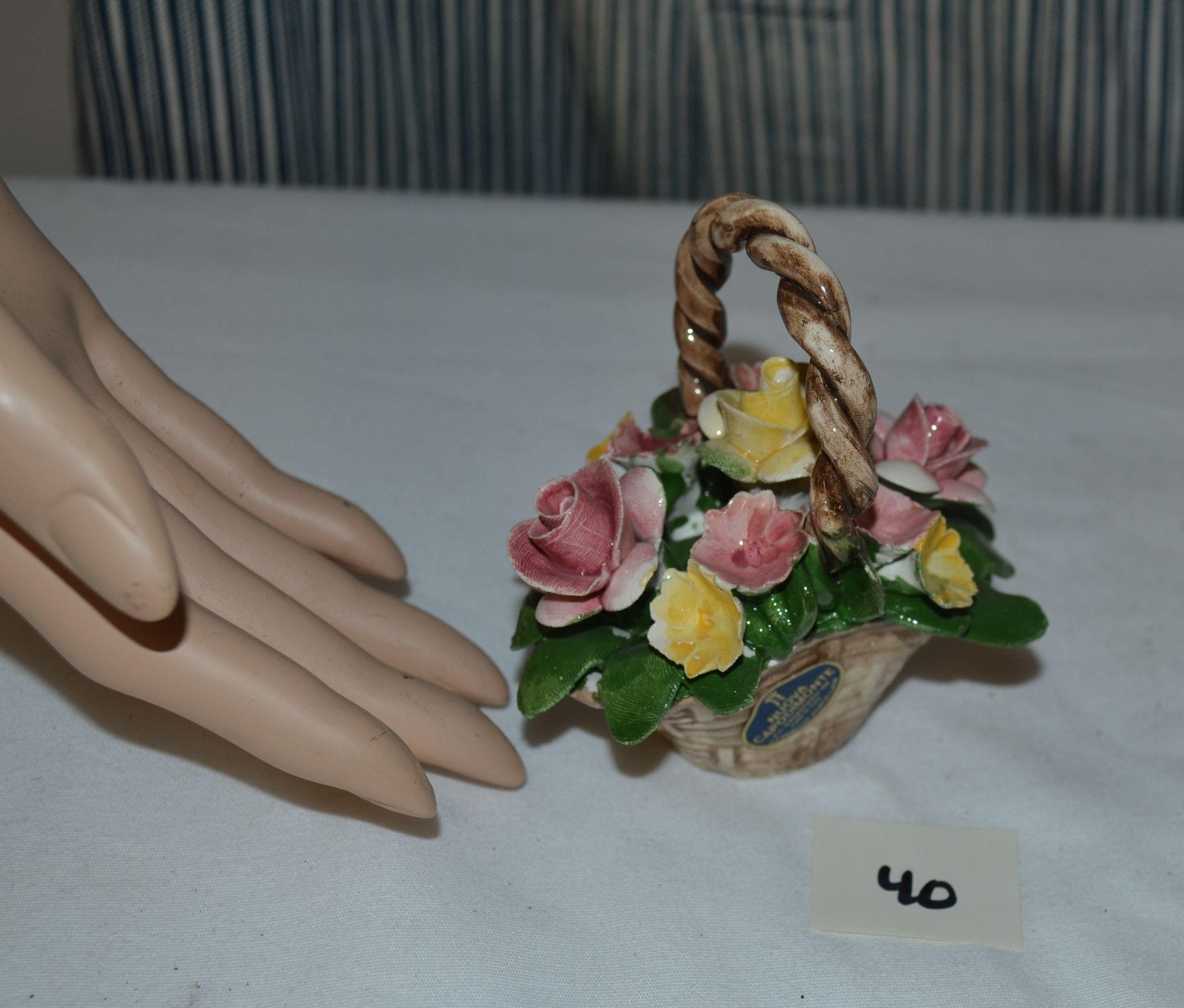 Small Capodimonte Flower Basket