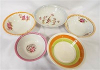 (5) Porcelain Serving Bowls - Japan
