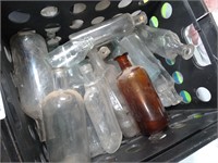 Several Old Glass Medicine Bottles