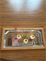 Farmstead Glass Painted Wall Decor Piece