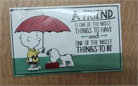 Snoopy & Charlie Brown Tin Sign