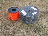 Spool of wire and plastic rope