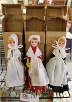 3 Dolls American Heritage Pioneer Women