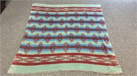 Antique camp blanket - reversible design - two