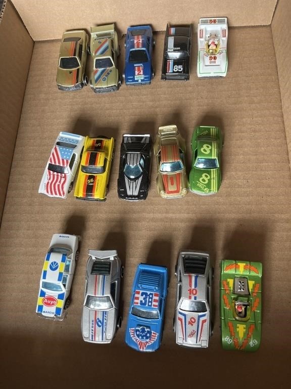 15 Summer motor racing cars, (hot wheel size)