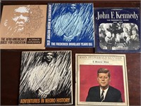 Five vinyl LP records, the Afro-American quest